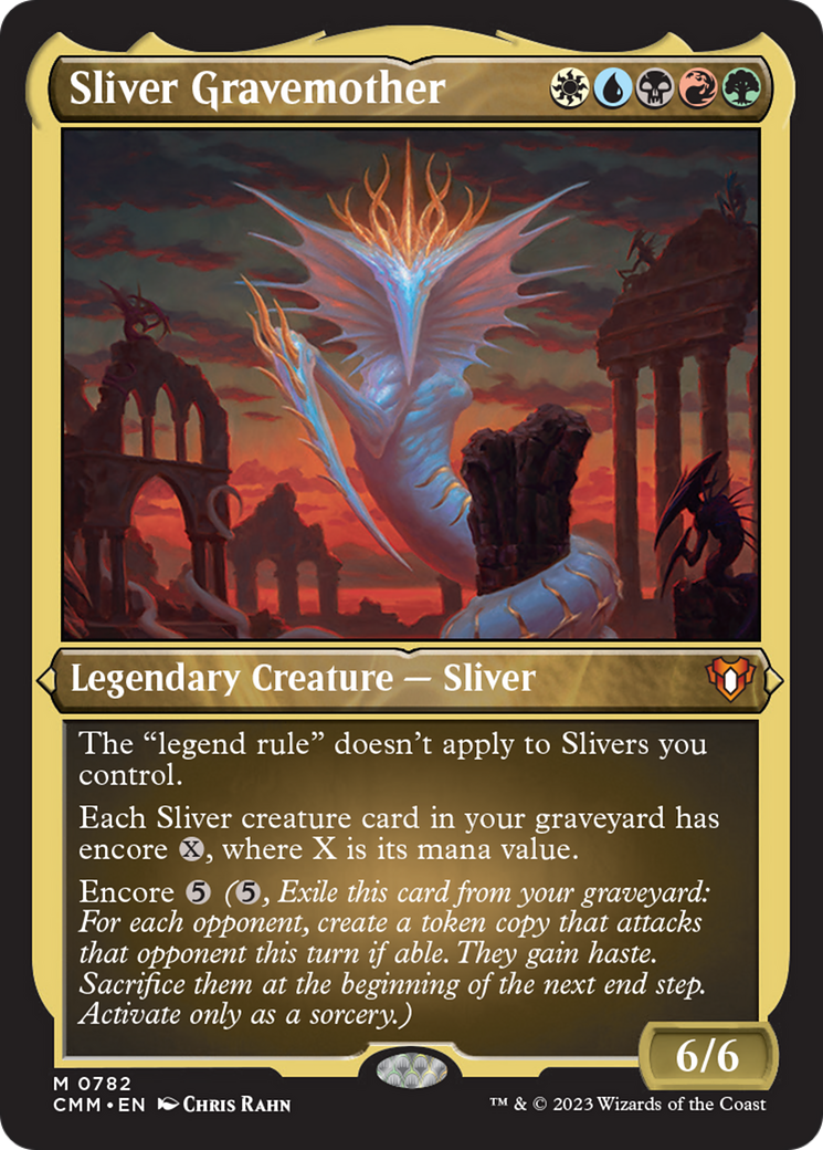 Sliver Gravemother (Display Commander) (Foil Etched) [Commander Masters] | Dragon's Lair Comics and Fantasy Houston TX