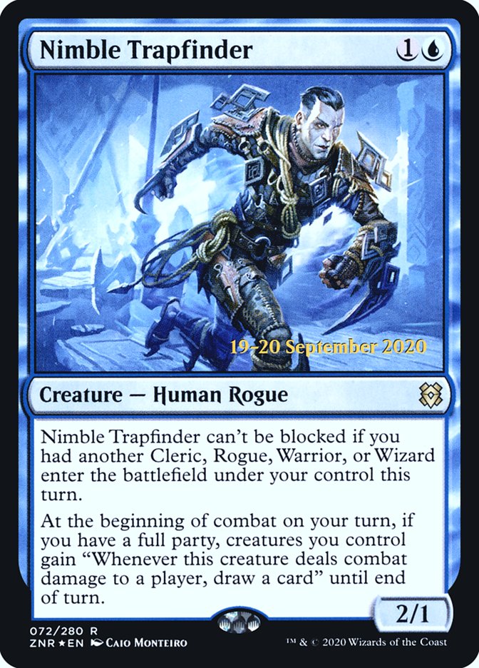 Nimble Trapfinder [Zendikar Rising Prerelease Promos] | Dragon's Lair Comics and Fantasy Houston TX