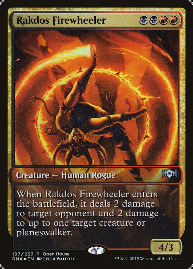 Rakdos Firewheeler (Open House) (Extended Art) [Ravnica Allegiance Promos] | Dragon's Lair Comics and Fantasy Houston TX