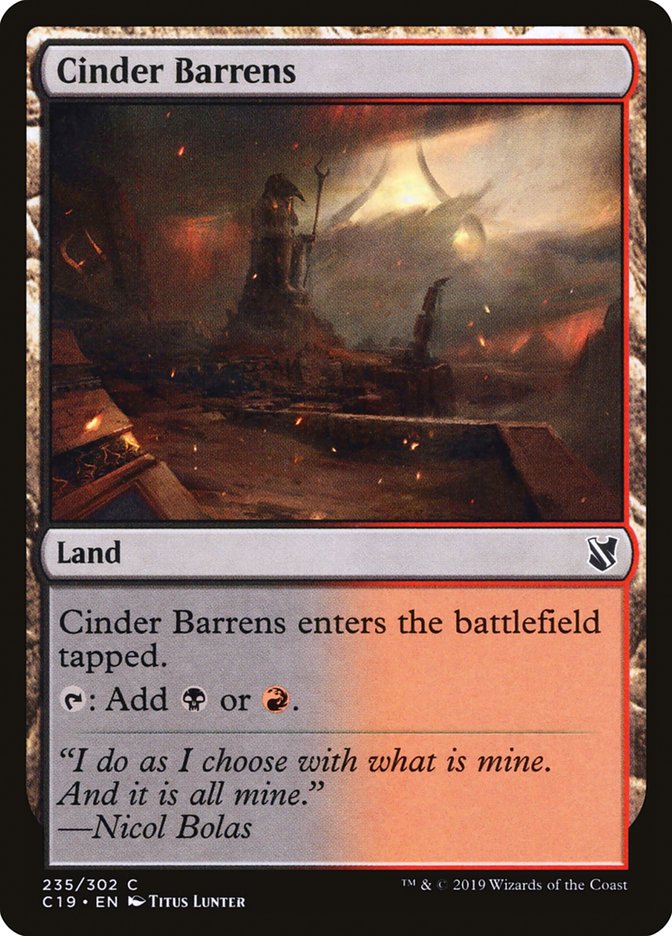 Cinder Barrens [Commander 2019] | Dragon's Lair Comics and Fantasy Houston TX