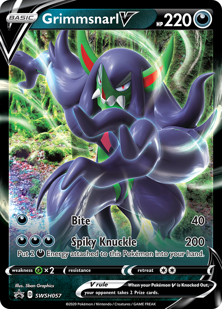 Grimmsnarl V (SWSH057) (Jumbo Card) [Sword & Shield: Black Star Promos] | Dragon's Lair Comics and Fantasy Houston TX