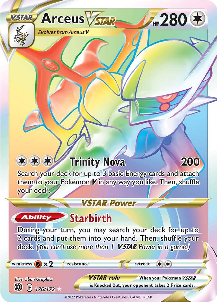 Arceus VSTAR (176/172) [Sword & Shield: Brilliant Stars] | Dragon's Lair Comics and Fantasy Houston TX