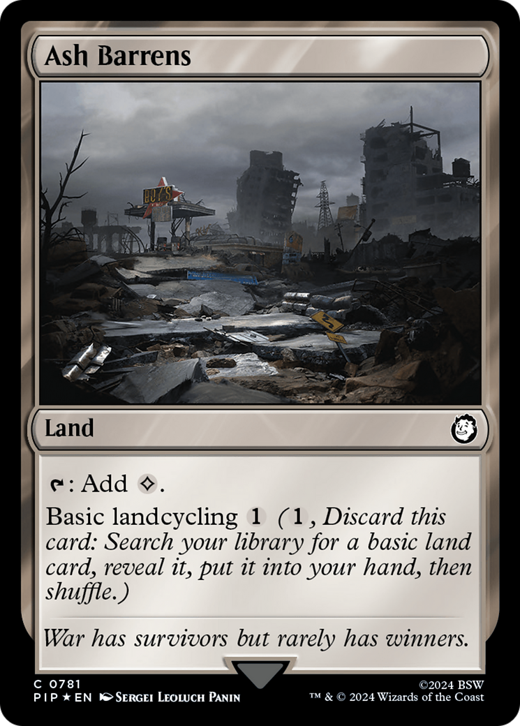 Ash Barrens (Surge Foil) [Fallout] | Dragon's Lair Comics and Fantasy Houston TX
