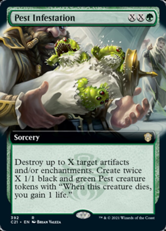 Pest Infestation (Extended Art) [Commander 2021] | Dragon's Lair Comics and Fantasy Houston TX