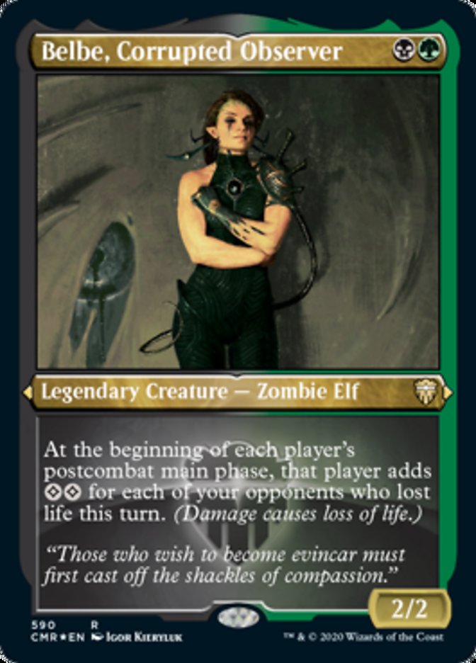 Belbe, Corrupted Observer (Etched) [Commander Legends] | Dragon's Lair Comics and Fantasy Houston TX