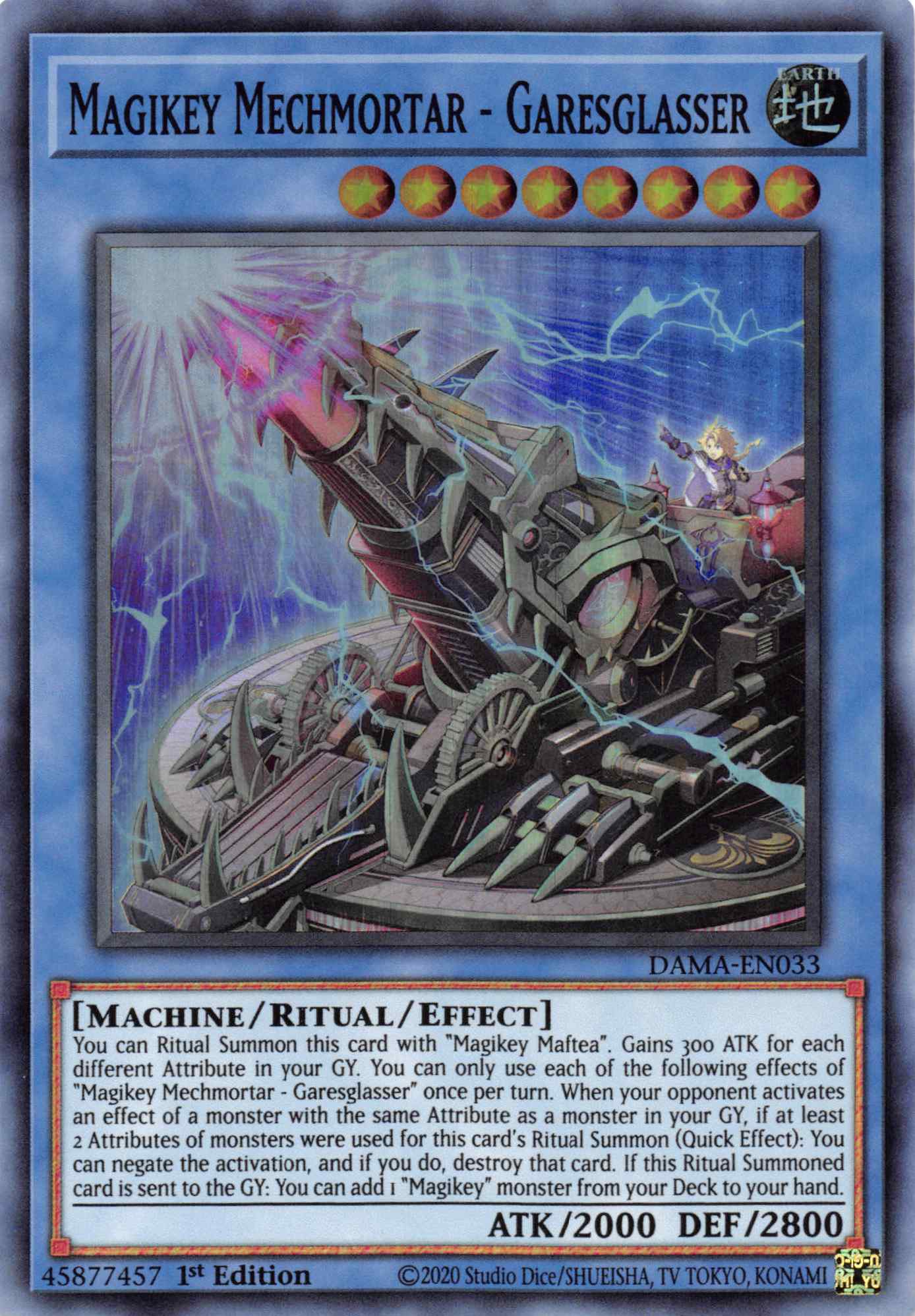 Magikey Mechmortar - Garesglasser [DAMA-EN033] Super Rare | Dragon's Lair Comics and Fantasy Houston TX