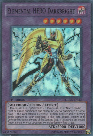 Elemental HERO Darkbright [LCGX-EN063] Super Rare | Dragon's Lair Comics and Fantasy Houston TX
