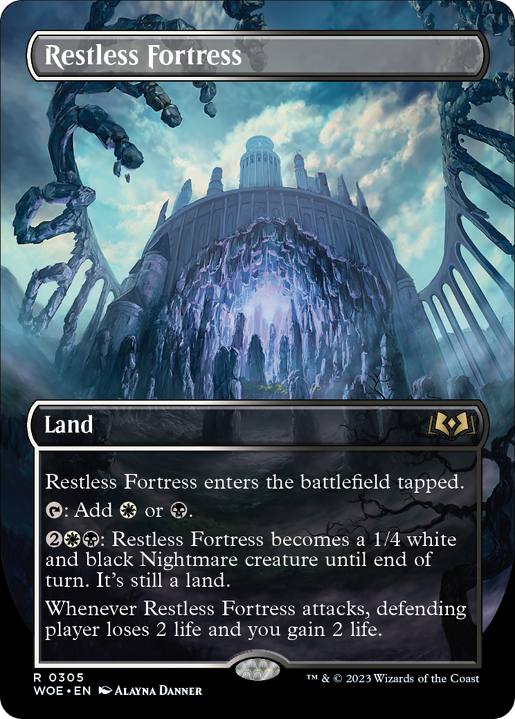 Restless Fortress (Borderless Alternate Art) [Wilds of Eldraine] | Dragon's Lair Comics and Fantasy Houston TX
