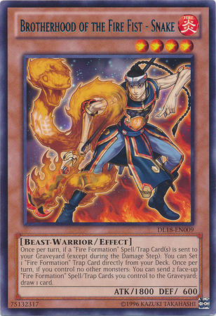Brotherhood of the Fire Fist - Snake (Blue) [DL18-EN009] Rare | Dragon's Lair Comics and Fantasy Houston TX