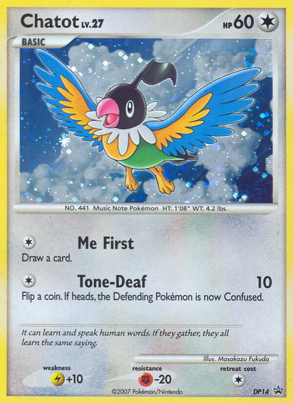 Chatot (DP14) [Diamond & Pearl: Black Star Promos] | Dragon's Lair Comics and Fantasy Houston TX