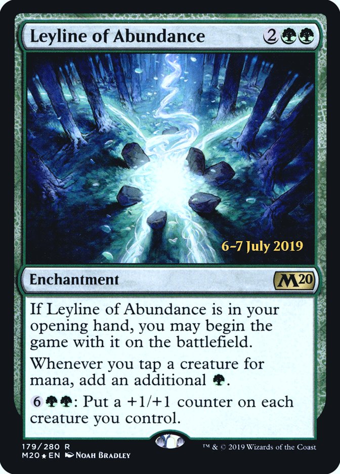 Leyline of Abundance [Core Set 2020 Prerelease Promos] | Dragon's Lair Comics and Fantasy Houston TX