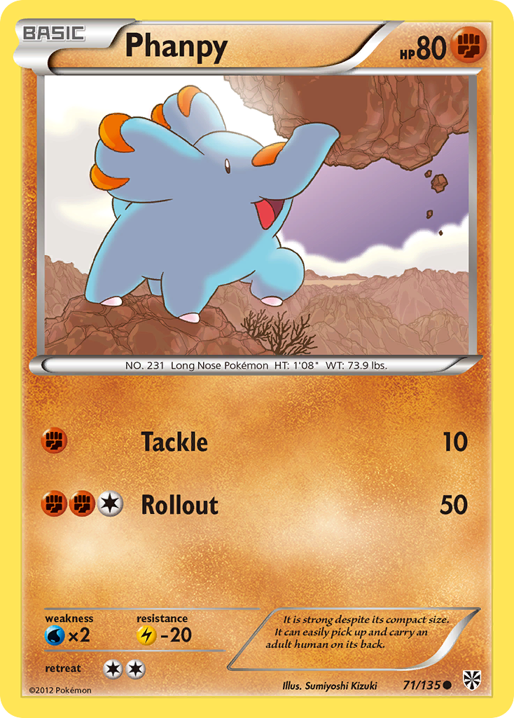 Phanpy (71/135) [Black & White: Plasma Storm] | Dragon's Lair Comics and Fantasy Houston TX