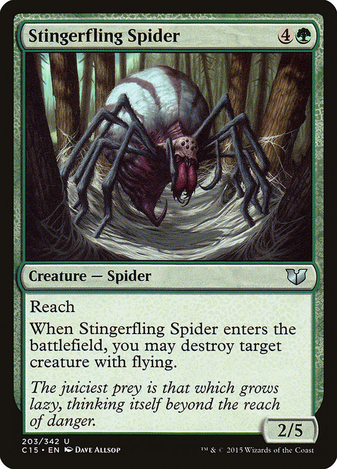 Stingerfling Spider [Commander 2015] | Dragon's Lair Comics and Fantasy Houston TX