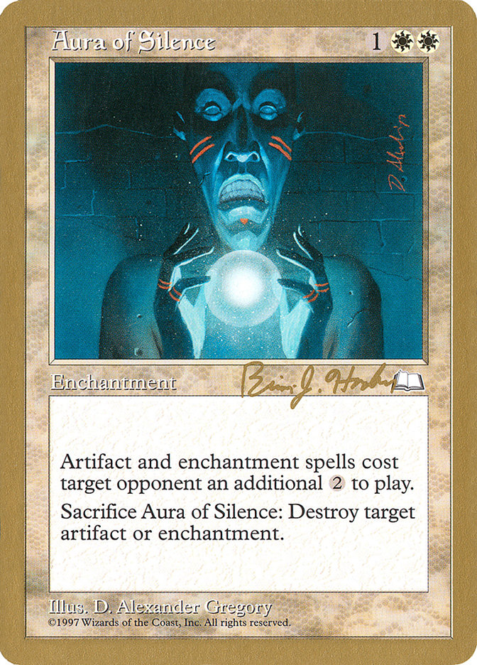 Aura of Silence (Brian Hacker) [World Championship Decks 1998] | Dragon's Lair Comics and Fantasy Houston TX