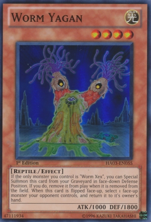 Worm Yagan [HA03-EN055] Super Rare | Dragon's Lair Comics and Fantasy Houston TX