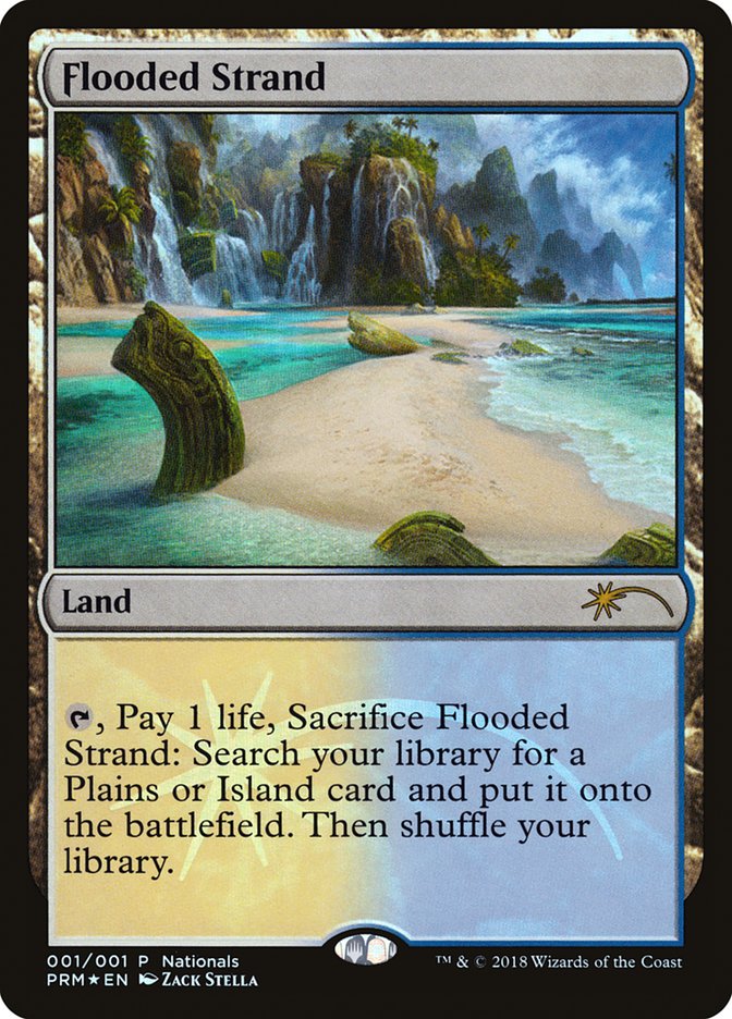 Flooded Strand (Nationals) [Nationals Promos] | Dragon's Lair Comics and Fantasy Houston TX