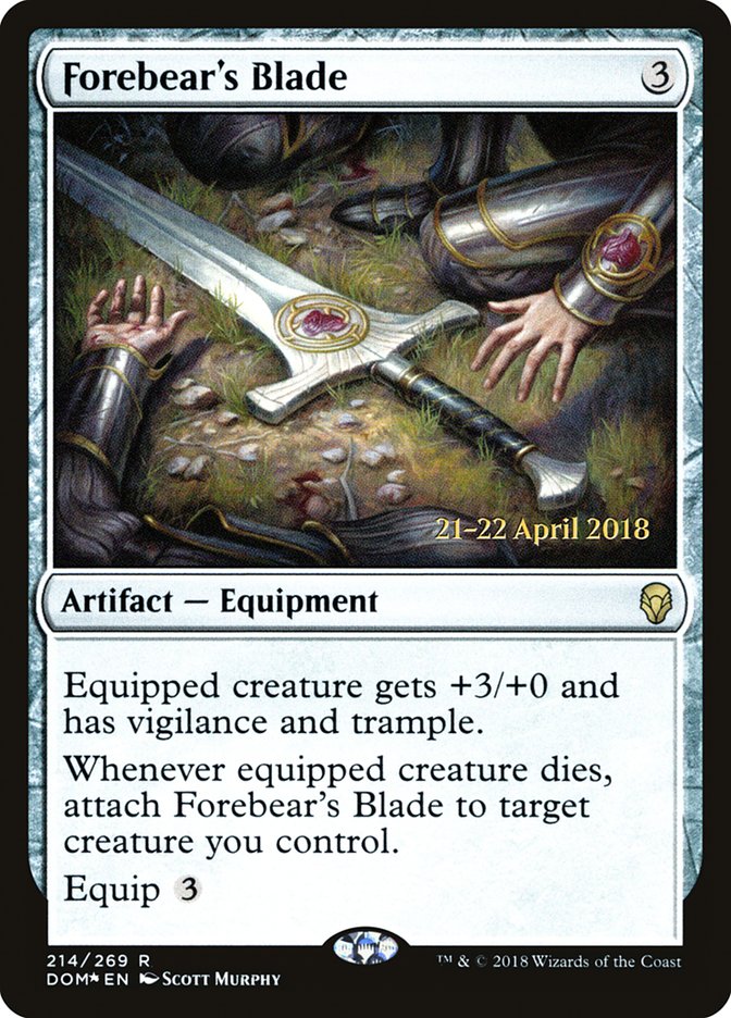 Forebear's Blade [Dominaria Prerelease Promos] | Dragon's Lair Comics and Fantasy Houston TX