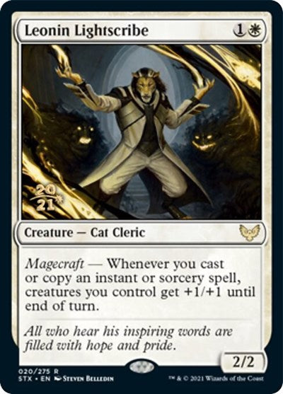 Leonin Lightscribe [Strixhaven: School of Mages Prerelease Promos] | Dragon's Lair Comics and Fantasy Houston TX
