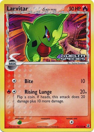 Larvitar (73/113) (Delta Species) (Stamped) [EX: Delta Species] | Dragon's Lair Comics and Fantasy Houston TX