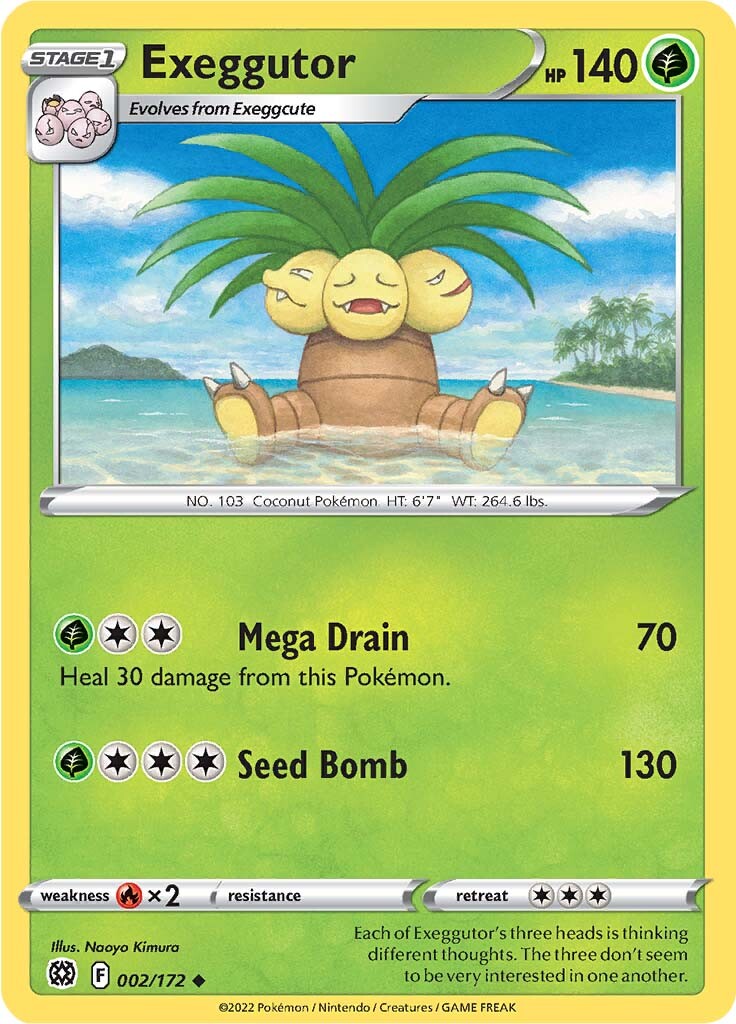 Exeggutor (002/172) [Sword & Shield: Brilliant Stars] | Dragon's Lair Comics and Fantasy Houston TX