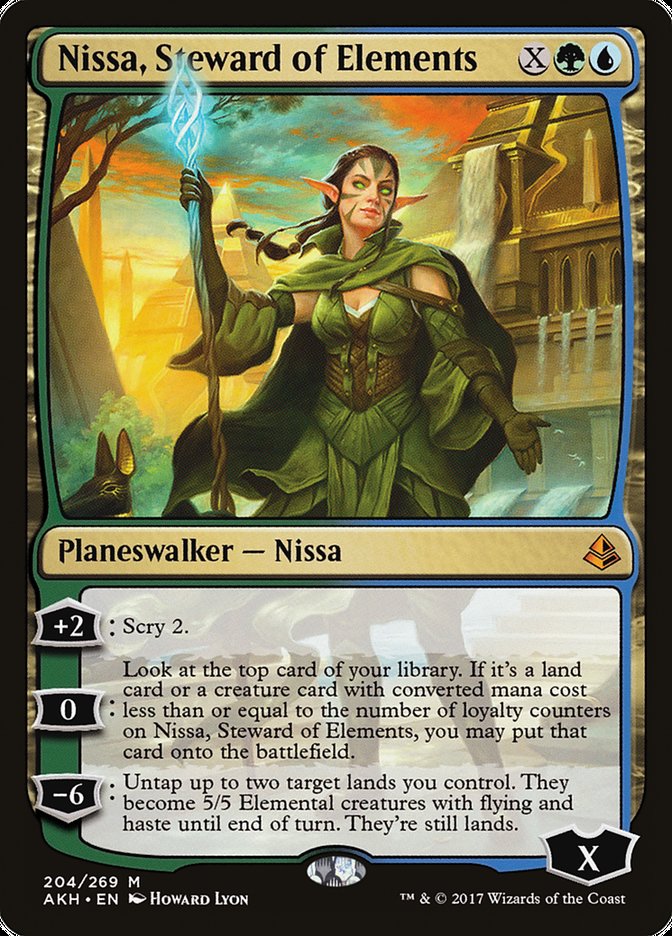 Nissa, Steward of Elements [Amonkhet] | Dragon's Lair Comics and Fantasy Houston TX