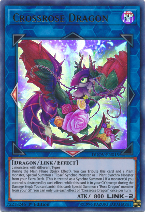 Crossrose Dragon [DUOV-EN015] Ultra Rare | Dragon's Lair Comics and Fantasy Houston TX