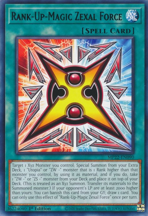 Rank-Up-Magic Zexal Force [MP22-EN090] Rare | Dragon's Lair Comics and Fantasy Houston TX