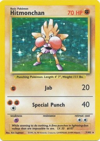 Hitmonchan (7/102) [Base Set Unlimited] | Dragon's Lair Comics and Fantasy Houston TX