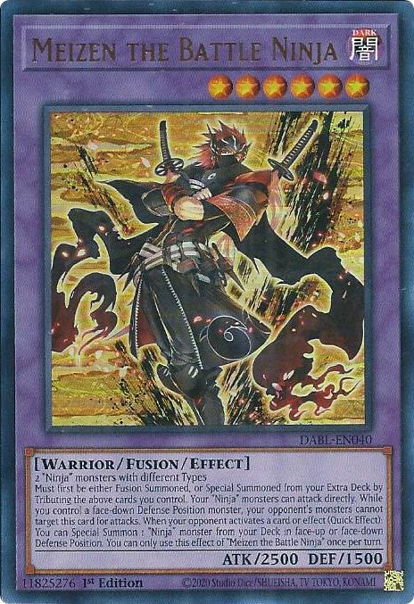 Meizen the Battle Ninja [DABL-EN040] Ultra Rare | Dragon's Lair Comics and Fantasy Houston TX
