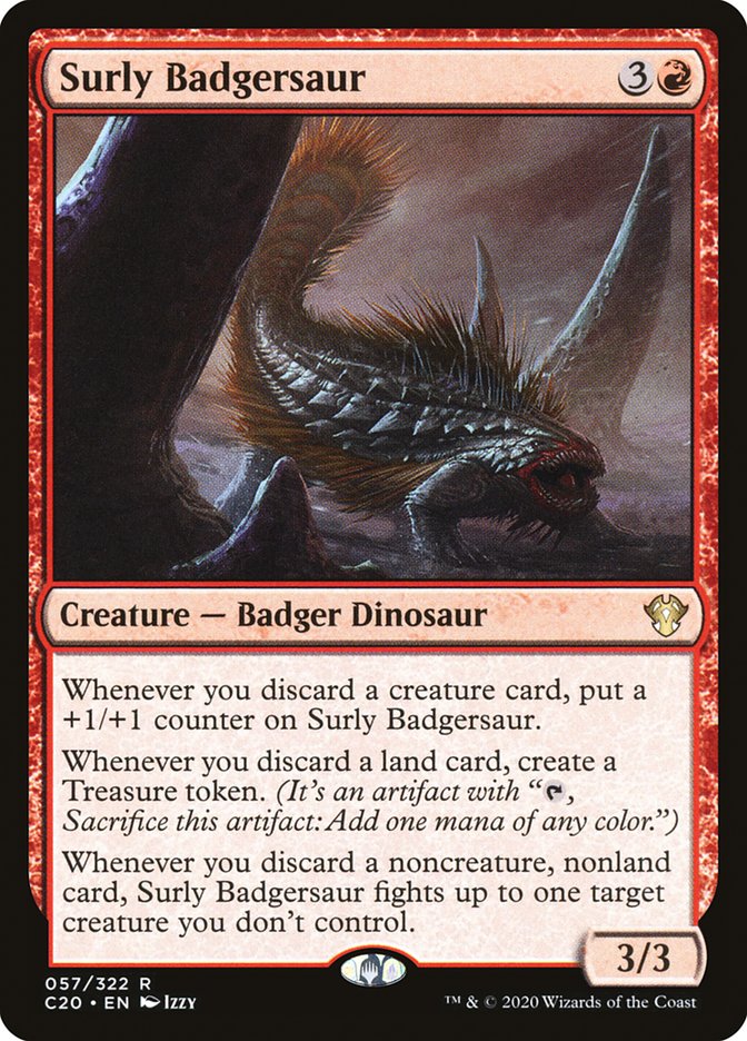 Surly Badgersaur [Commander 2020] | Dragon's Lair Comics and Fantasy Houston TX