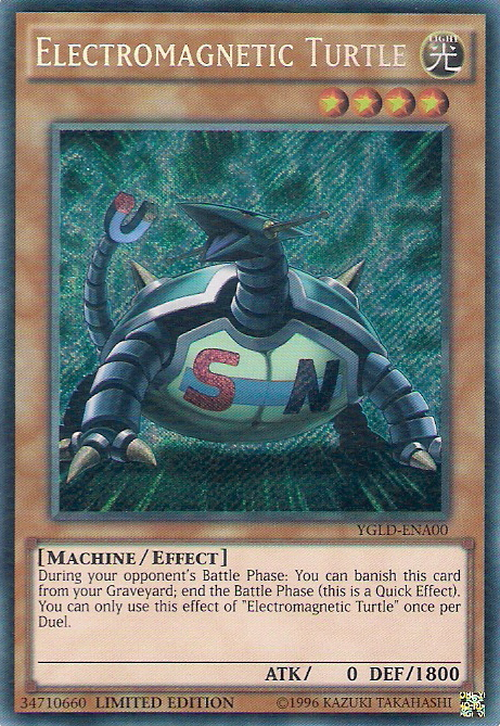 Electromagnetic Turtle [YGLD-ENA00] Secret Rare | Dragon's Lair Comics and Fantasy Houston TX
