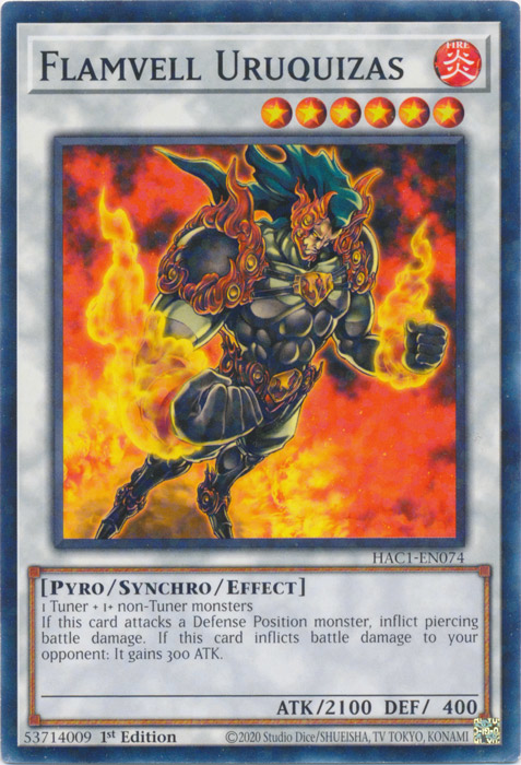 Flamvell Uruquizas (Duel Terminal) [HAC1-EN074] Common | Dragon's Lair Comics and Fantasy Houston TX
