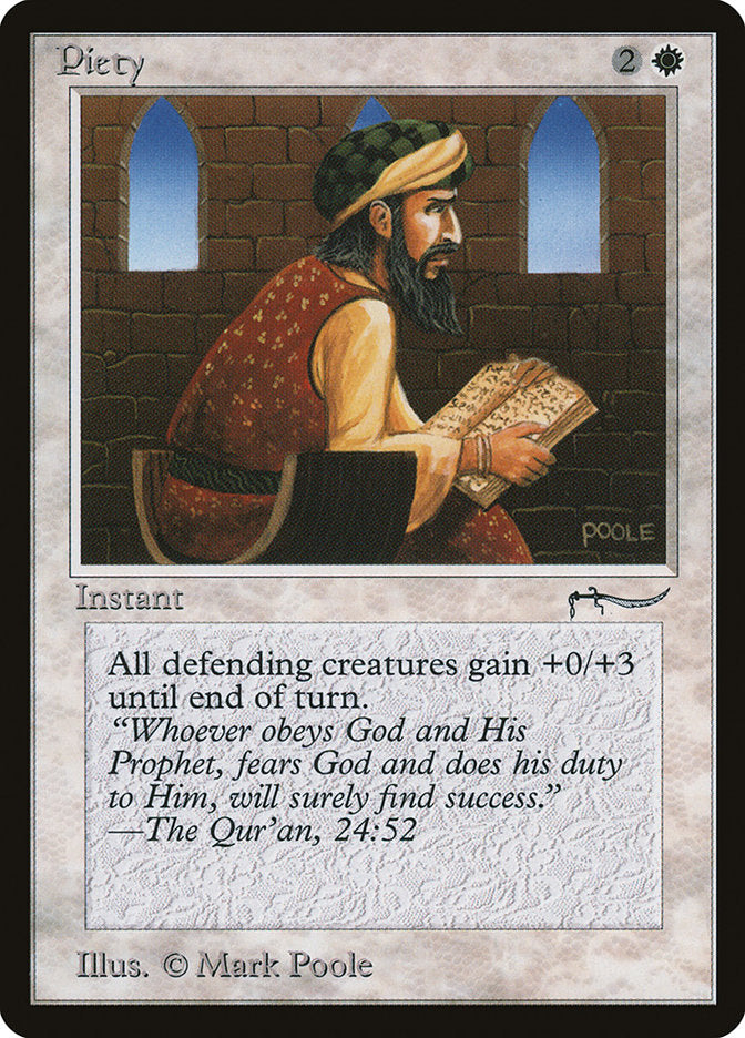 Piety (Dark Mana Cost) [Arabian Nights] | Dragon's Lair Comics and Fantasy Houston TX