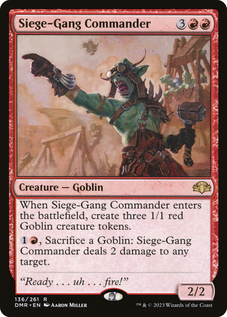 Siege-Gang Commander [Dominaria Remastered] | Dragon's Lair Comics and Fantasy Houston TX