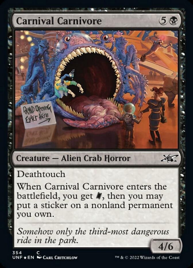 Carnival Carnivore (Galaxy Foil) [Unfinity] | Dragon's Lair Comics and Fantasy Houston TX