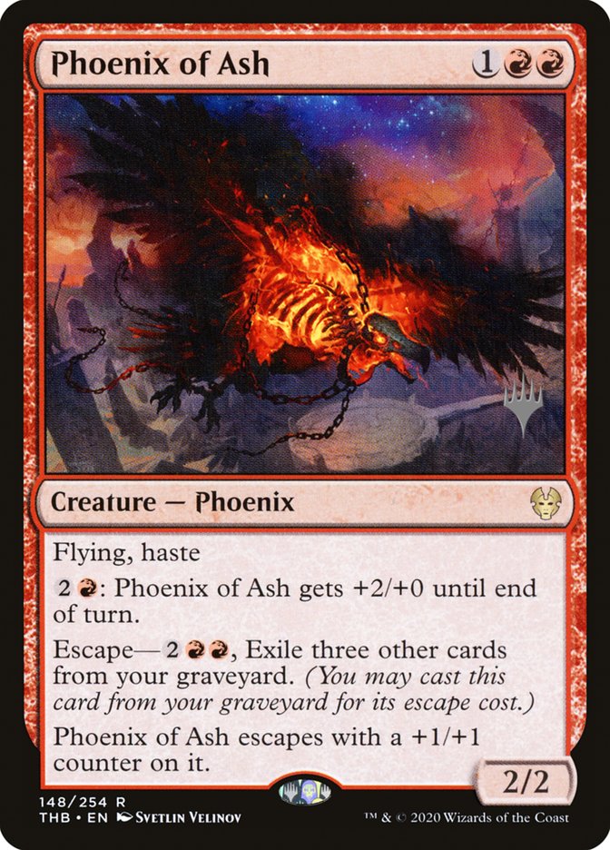 Phoenix of Ash (Promo Pack) [Theros Beyond Death Promos] | Dragon's Lair Comics and Fantasy Houston TX