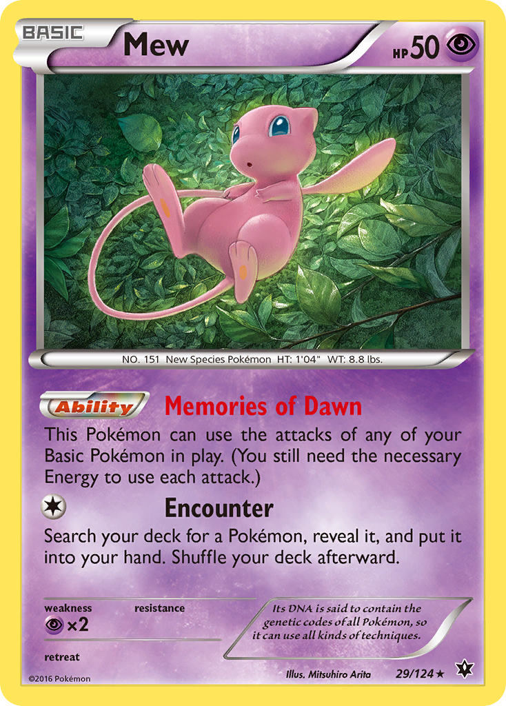 Mew (29/124) [XY: Fates Collide] | Dragon's Lair Comics and Fantasy Houston TX