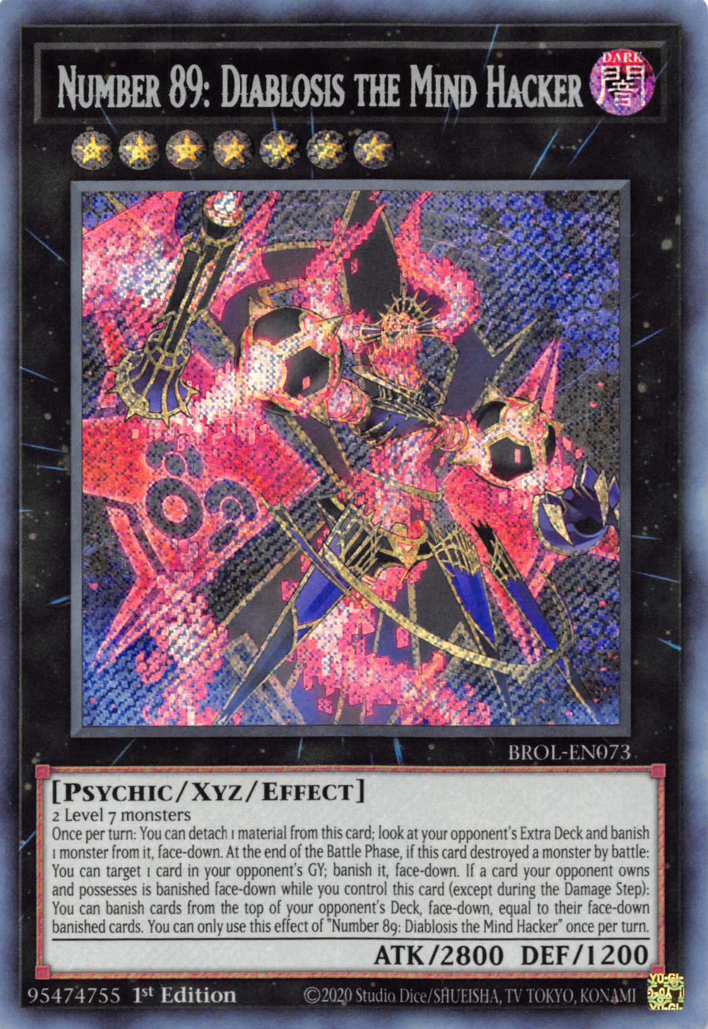 Number 89: Diablosis the Mind Hacker [BROL-EN073] Secret Rare | Dragon's Lair Comics and Fantasy Houston TX
