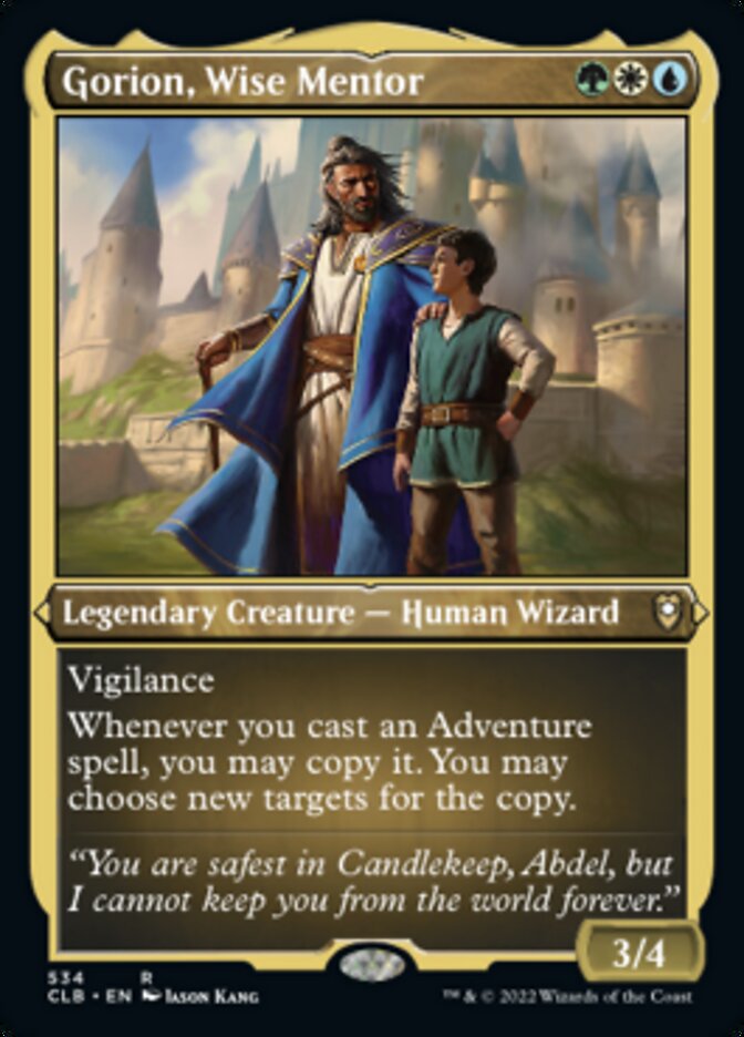 Gorion, Wise Mentor (Foil Etched) [Commander Legends: Battle for Baldur's Gate] | Dragon's Lair Comics and Fantasy Houston TX