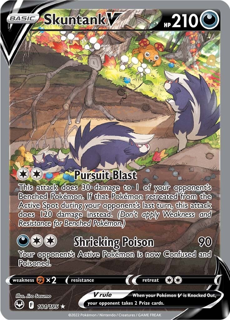 Skuntank V (181/195) [Sword & Shield: Silver Tempest] | Dragon's Lair Comics and Fantasy Houston TX