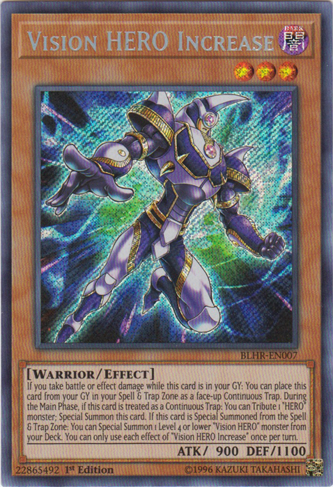 Vision Hero Increase [BLHR-EN007] Secret Rare | Dragon's Lair Comics and Fantasy Houston TX