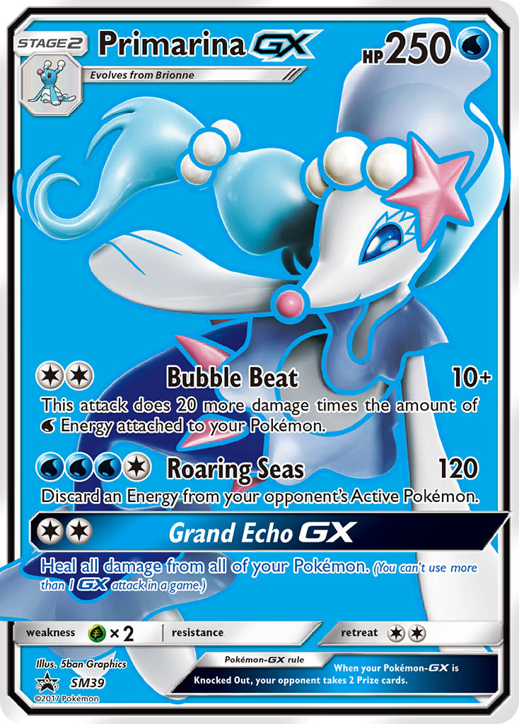 Primarina GX (SM39) [Sun & Moon: Black Star Promos] | Dragon's Lair Comics and Fantasy Houston TX