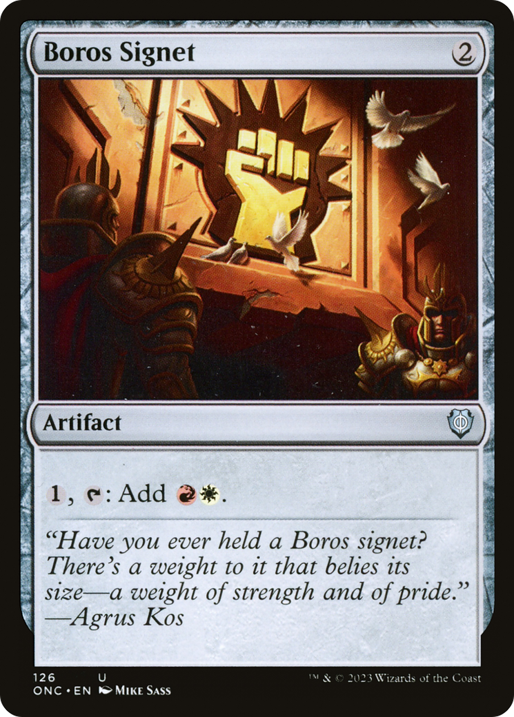 Boros Signet [Phyrexia: All Will Be One Commander] | Dragon's Lair Comics and Fantasy Houston TX