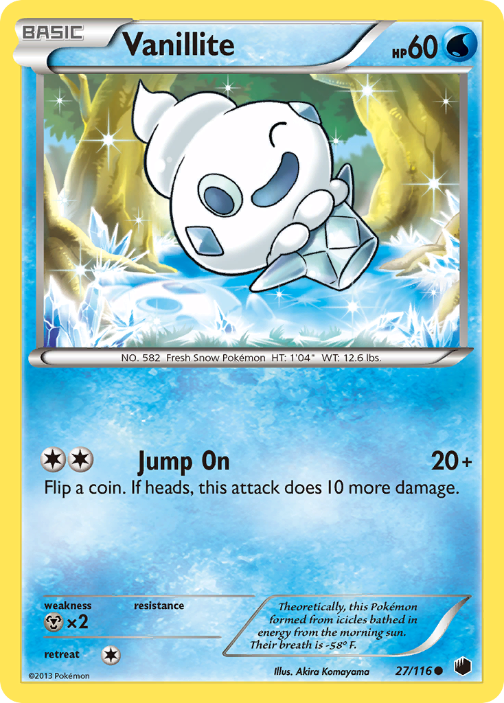 Vanillite (27/116) [Black & White: Plasma Freeze] | Dragon's Lair Comics and Fantasy Houston TX