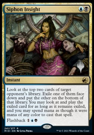 Siphon Insight (Promo Pack) [Innistrad: Midnight Hunt Promos] | Dragon's Lair Comics and Fantasy Houston TX