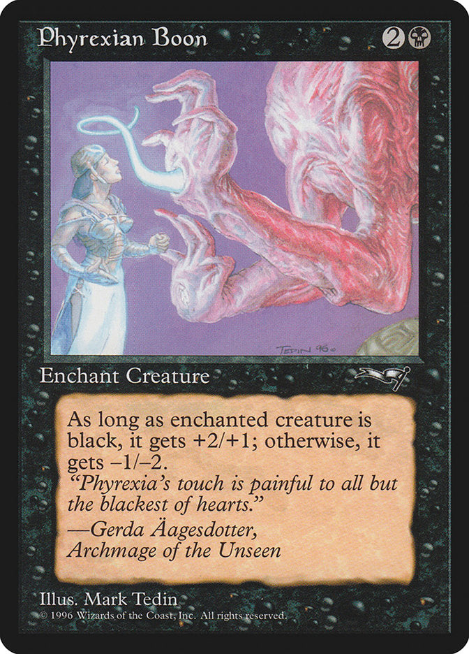 Phyrexian Boon (Person on the Left) [Alliances] | Dragon's Lair Comics and Fantasy Houston TX