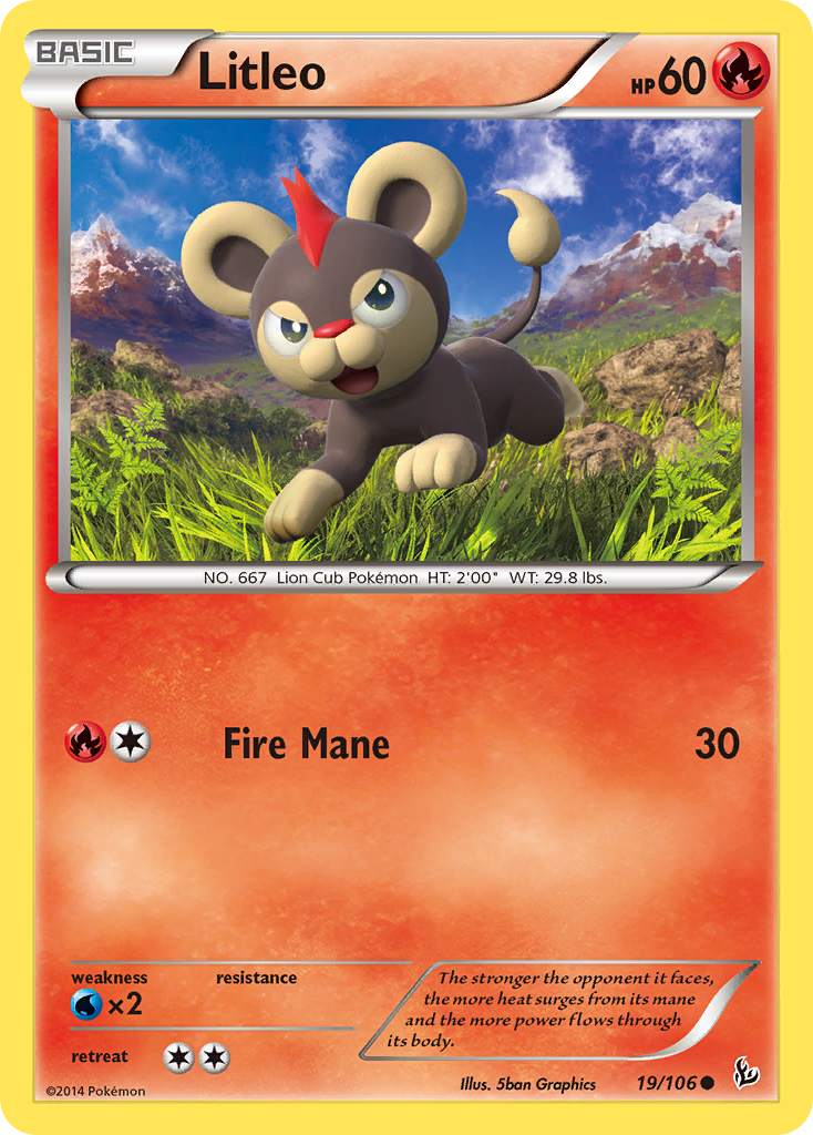Litleo (19/106) [XY: Flashfire] | Dragon's Lair Comics and Fantasy Houston TX