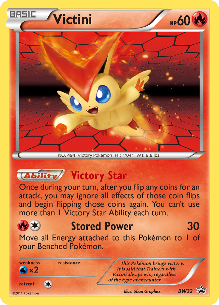 Victini (BW32) [Black & White: Black Star Promos] | Dragon's Lair Comics and Fantasy Houston TX