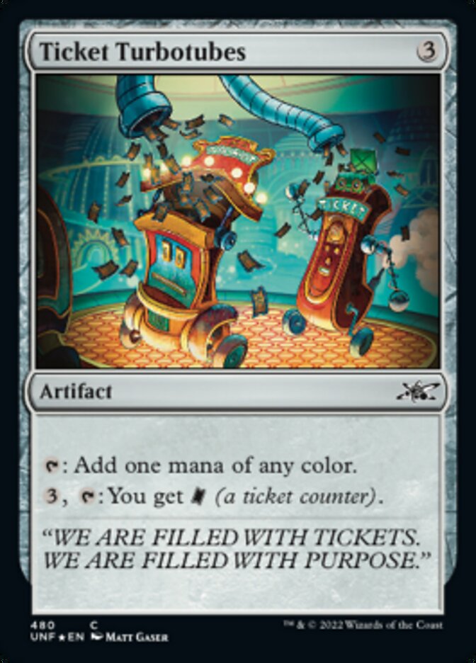 Ticket Turbotubes (Galaxy Foil) [Unfinity] | Dragon's Lair Comics and Fantasy Houston TX