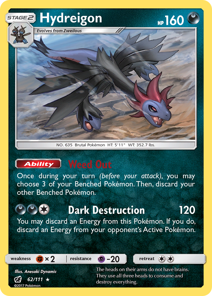 Hydreigon (62/111) [Sun & Moon: Crimson Invasion] | Dragon's Lair Comics and Fantasy Houston TX